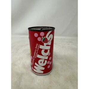 Vintage 80s 90s Welch's Can Sparkling Strawberry Soda Pop Rare Coin Bank